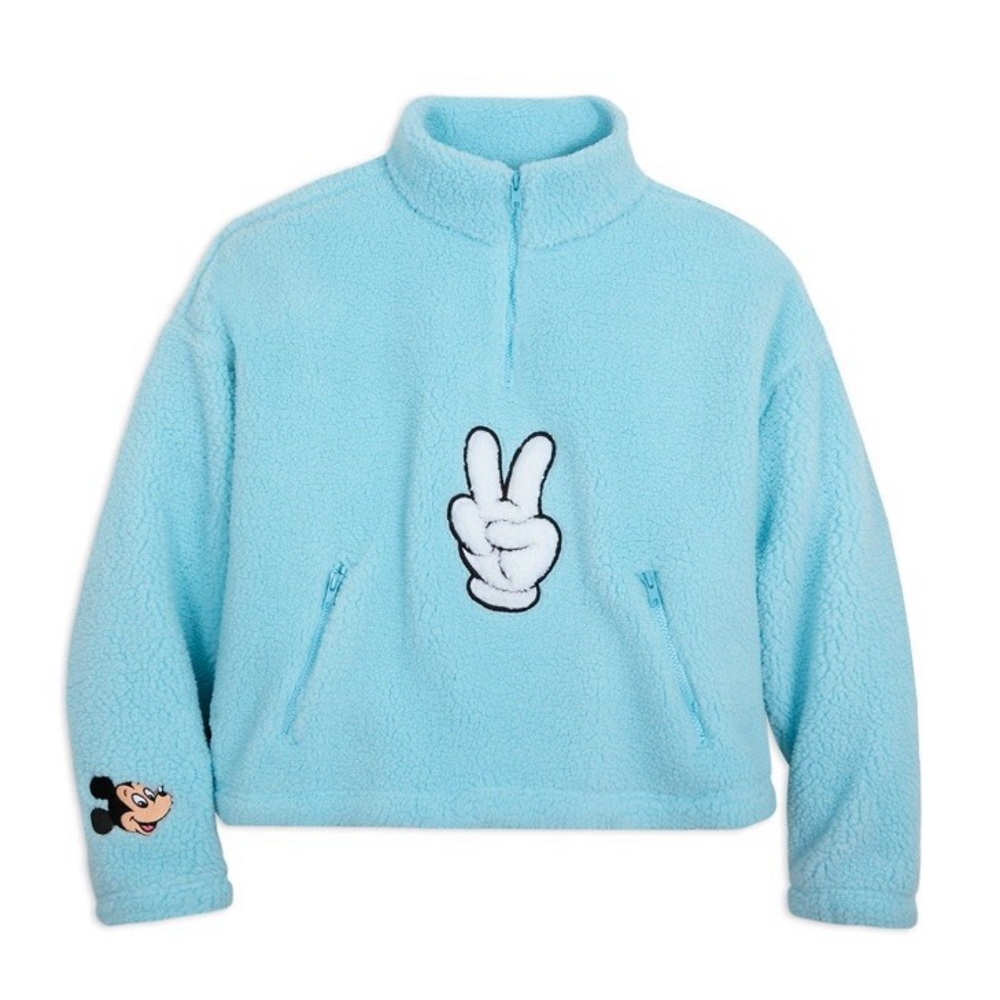Disney Peace Blue Fleece Pullover